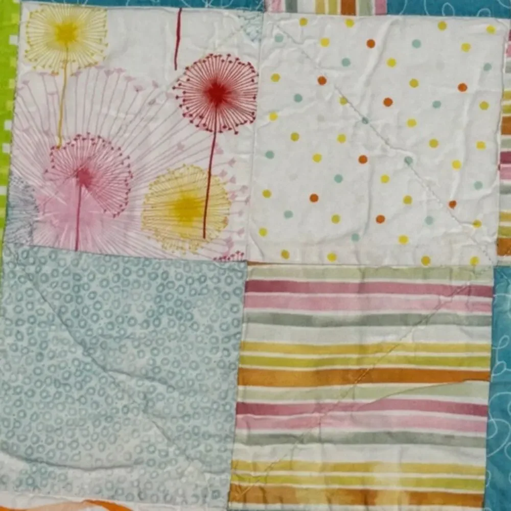 Handmade baby crib quilt 26